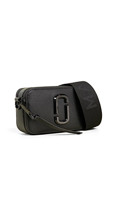Marc Jacobs Jacobs The Glam Shot Logo Plaque Shoulder Bag In Black