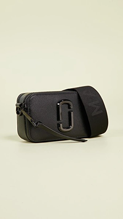 Marc Jacobs Jacobs The Glam Shot Logo Plaque Shoulder Bag In Black