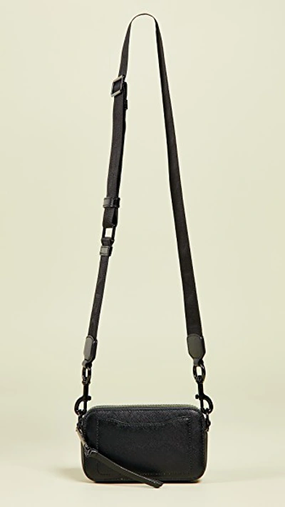 Marc Jacobs Jacobs The Glam Shot Logo Plaque Shoulder Bag In Black