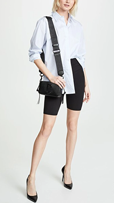 Marc Jacobs Jacobs The Glam Shot Logo Plaque Shoulder Bag In Black