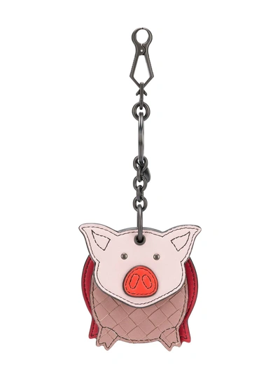 BOTTEGA VENETA PIGGY KEYRING - 粉色