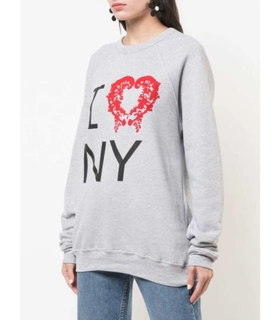 Shop Rosie Assoulin I Love Ny Sweater In Grey