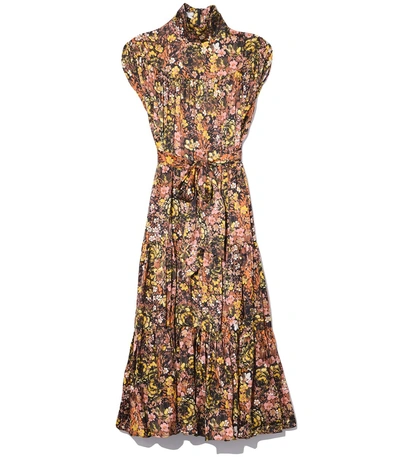 Shop Co Sleeveless Mock Neck Maxi Dress In Floral In Multi