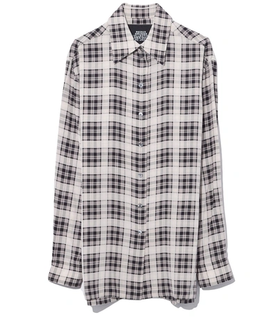 Shop Marc Jacobs Long Sleeve Button Down Shirt In Ivory Multi
