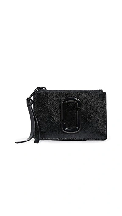 Shop Marc Jacobs The Snapshot Top Zip Multi Wallet Black