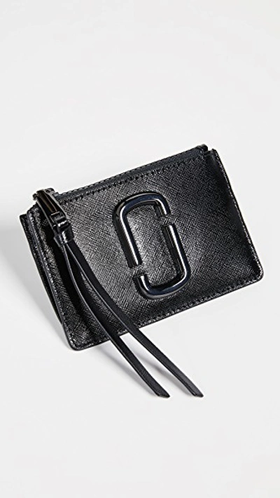 Shop Marc Jacobs The Snapshot Top Zip Multi Wallet Black