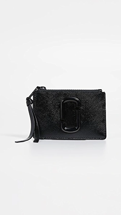 Shop Marc Jacobs The Snapshot Top Zip Multi Wallet Black