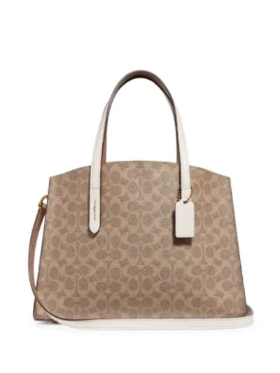 Shop Coach Charlie Signature Canvas Carryall In Multi