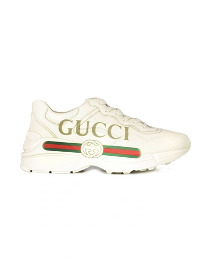 Gucci *righton Logo In Ivory | ModeSens