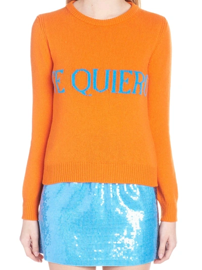 Shop Alberta Ferretti Te Quiero Sweater In Orange