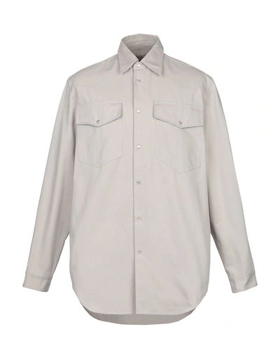 Shop Ih Nom Uh Nit Solid Color Shirt In Light Grey