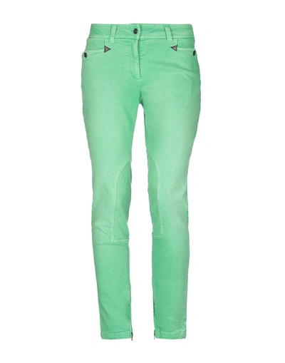 Shop Etro Denim Pants In Green