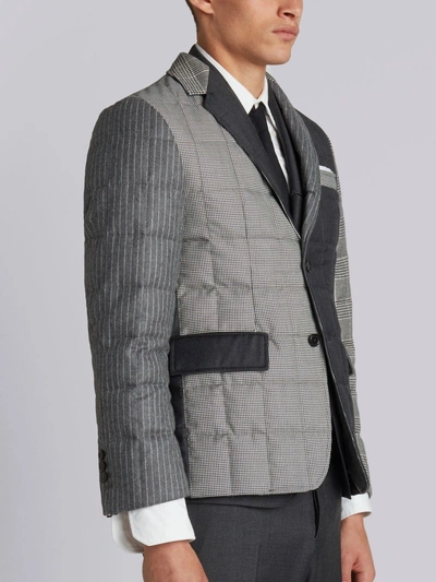 Shop Thom Browne Prince Of Wales Fun Mix Sport Coat In Black