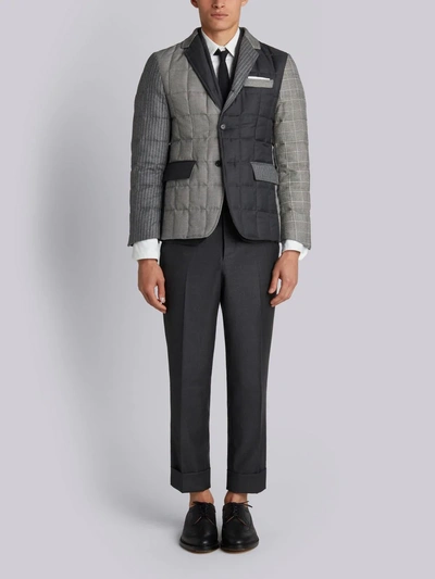 Shop Thom Browne Prince Of Wales Fun Mix Sport Coat In Black