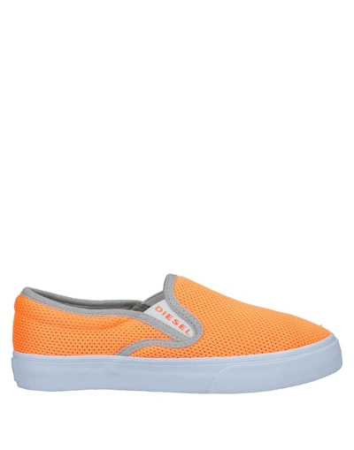 Shop Diesel Sneakers In Orange
