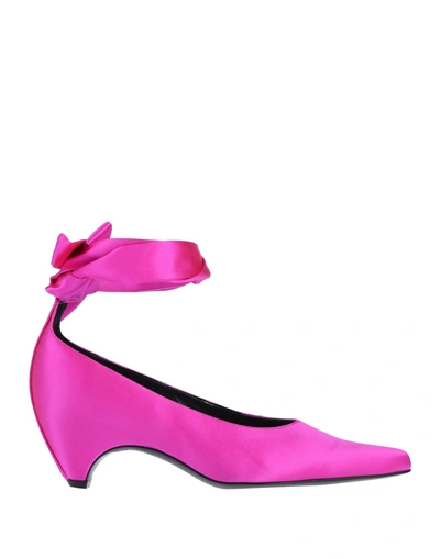 Shop Stella Mccartney Woman Pumps Fuchsia Size 5 Textile Fibers In Pink