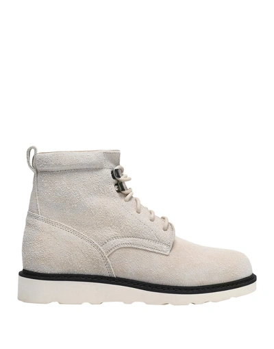 Shop Helmut Lang Ankle Boot In Ivory