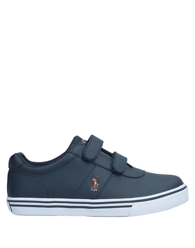 Shop Ralph Lauren Sneakers In Dark Blue