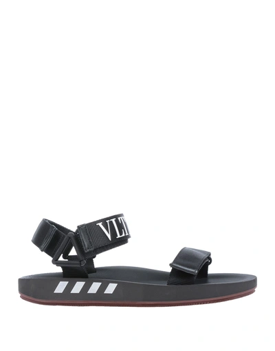 Shop Valentino Sandals In Black