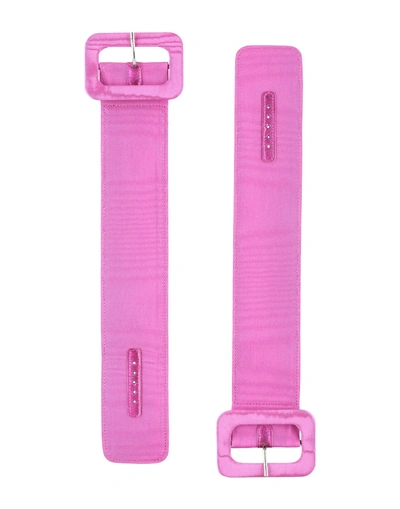 Shop Attico The  Woman Ankle Bracelet Fuchsia Size - Textile Fibers In Pink