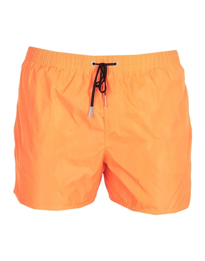 Shop Dsquared2 Swim Trunks In Orange