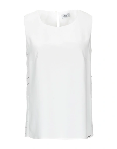 Shop Liu •jo Woman Top White Size 8 Polyester