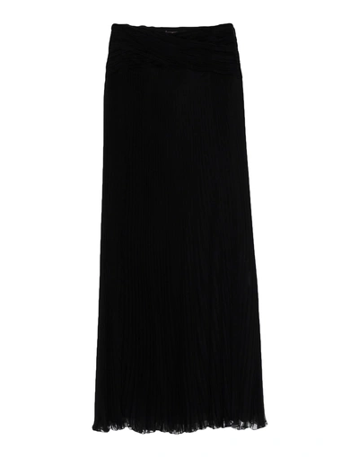 Shop Roberto Cavalli Long Skirts In Black