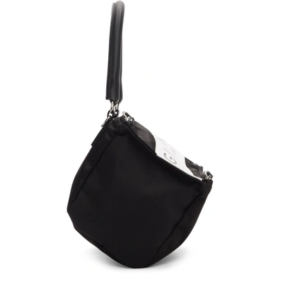 Shop Givenchy Black Small Band Logo Pandora Bag In 001 Black