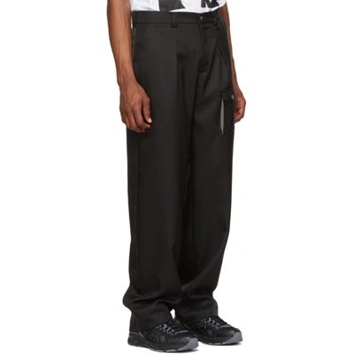 Kafka Utility Pocket Straight Leg Trousers In Pitch Black