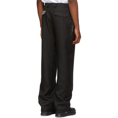 Kafka Utility Pocket Straight Leg Trousers In Pitch Black