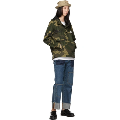 Shop Carhartt Work In Progress Green And Brown Camo Nimbus Pullover Jacket In 64000 Camo