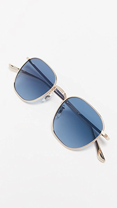 Shop Oliver Peoples Board Meeting 2 Sunglasses In Gold + Marine Gradient