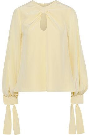 pastel yellow blouse