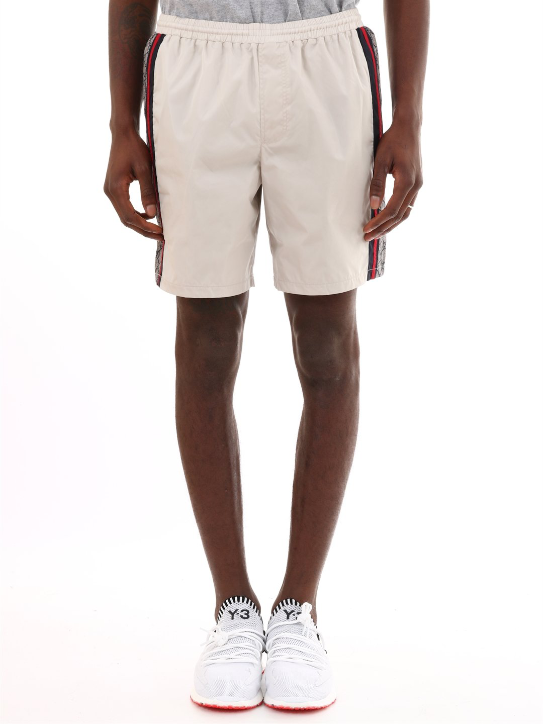 white gucci swim trunks