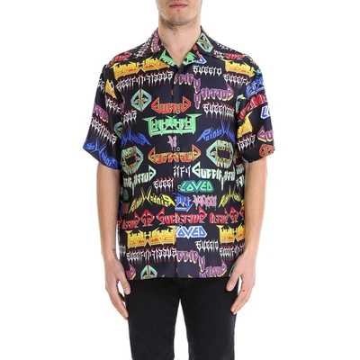 Shop Gucci Printed Short Sleeve Shirt In Multicolor