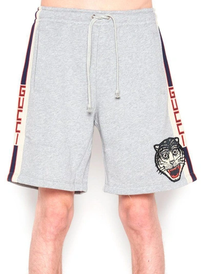 Gucci Tiger Patch Shorts In Multi | ModeSens