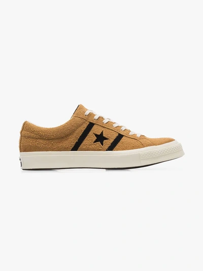 Shop Converse Yellow And Black One Star Academy Suede Leather Low Top Sneakers