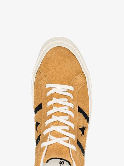 Shop Converse Yellow And Black One Star Academy Suede Leather Low Top Sneakers