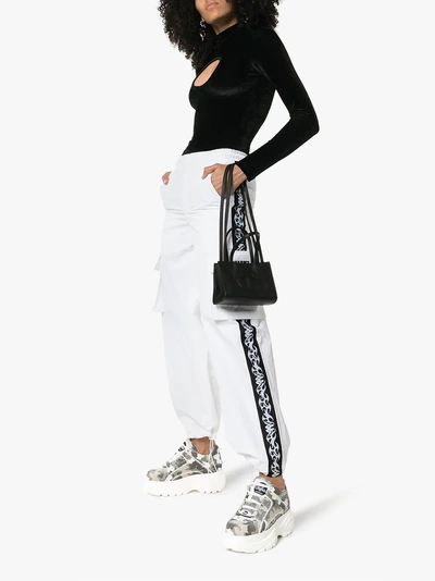 Shop Charm's X Kappa Flame-stripe Utility Pocket Track Pants In White