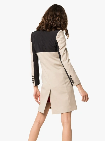 Shop Charm's Division Utility Pocket Single-breasted Coat In Neutrals