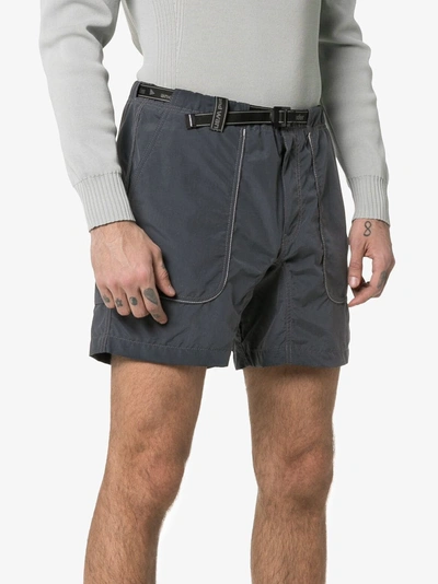 Shop And Wander Grey Belted Waist Cargo Shorts