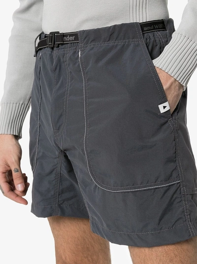 Shop And Wander Grey Belted Waist Cargo Shorts