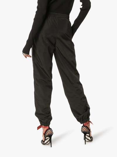 Shop Charm's Logo Stripe Track Pants In Black