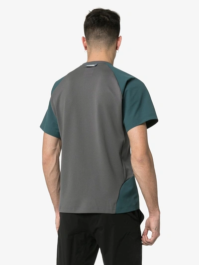 Shop And Wander Green Hybrid Contrast Panel Breathable T-shirt