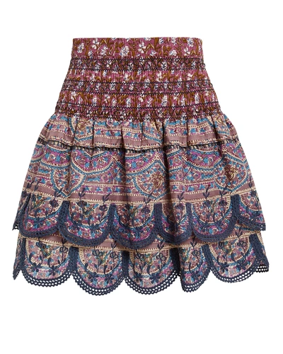 Shop Sea Bella Smocked Mini Skirt In Multi