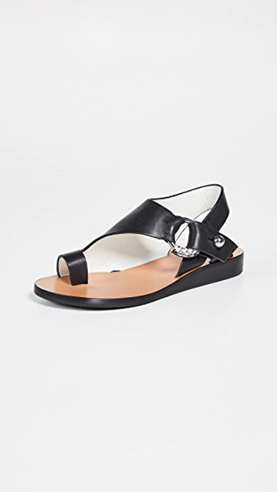 Shop Rag & Bone Arc Flat Sandals In Black