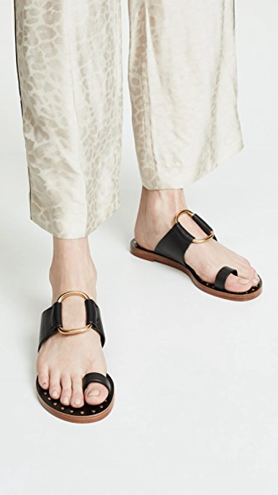 Shop Tory Burch Ravello Studded Sandals In Perfect Black