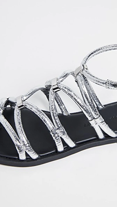 Shop Rebecca Minkoff Sarle Strappy Sandals In Silver