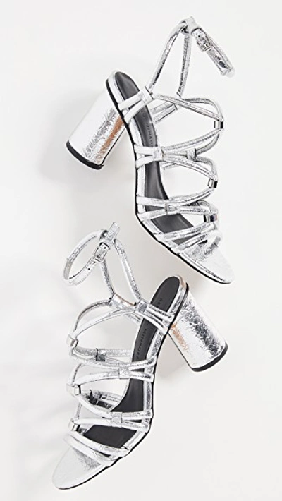 Shop Rebecca Minkoff Apolline Strappy Sandals In Silver