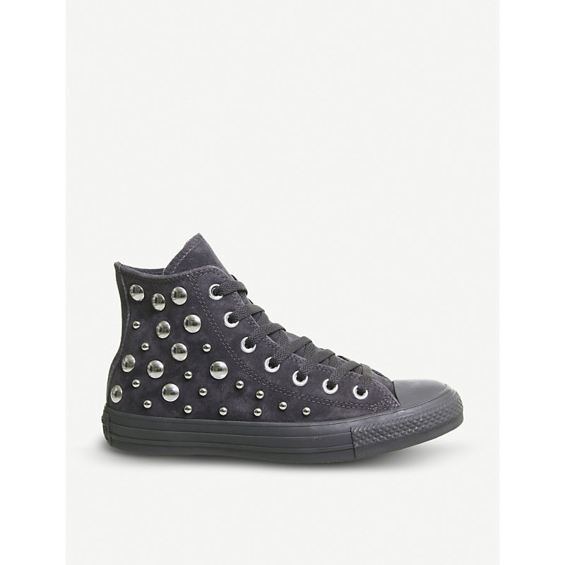 black stud converse